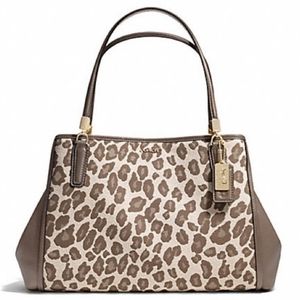Coach Madison Ocelot Jaquard Cafe CarryAll Purse